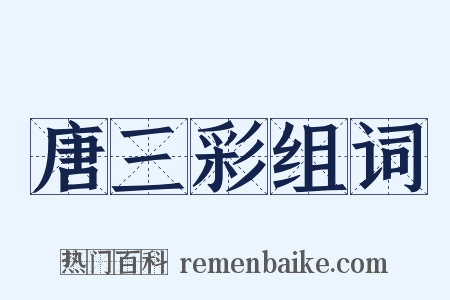 唐三彩组词是什么意思的图片